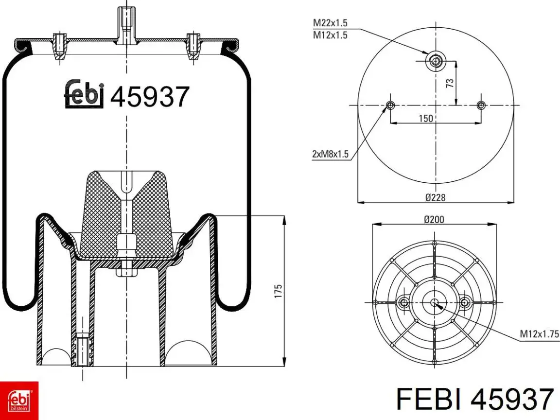 Compre 1274268 Schmitz Coxim pneumático (suspensão de lâminas pneumática) do eixo