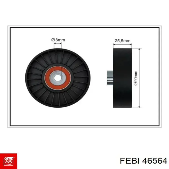 Compre 46564 Febi Ventilador elétrico de esfriamento montado (motor + roda de aletas)