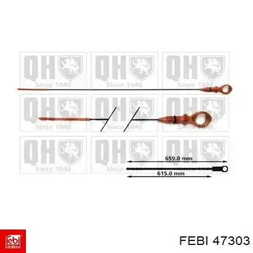 Sonda (indicador) do nível de óleo no motor Febi 47303 preço, a partir de 7,14 USD