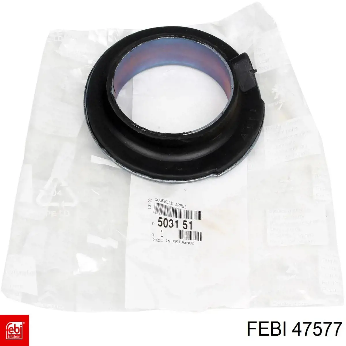 Compre 47577 Febi Espaçador (anel de borracha) da mola dianteira superior