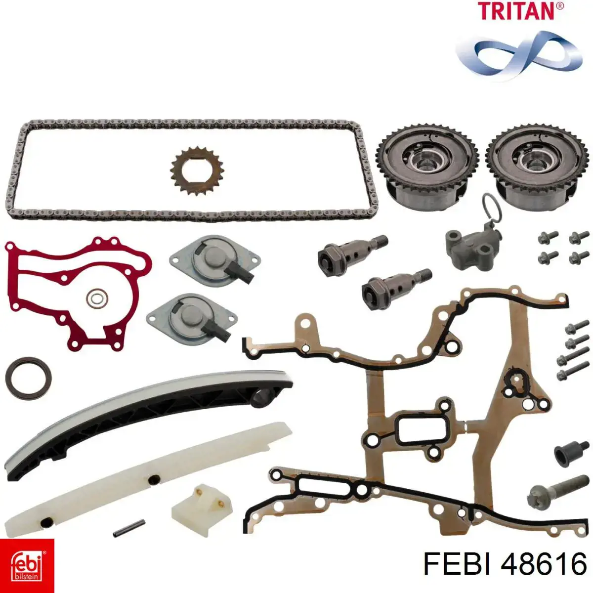 Engrenagem de cadeia da roda dentada da árvore distribuidora de motor Febi 48616 preço, a partir de 114,07 USD