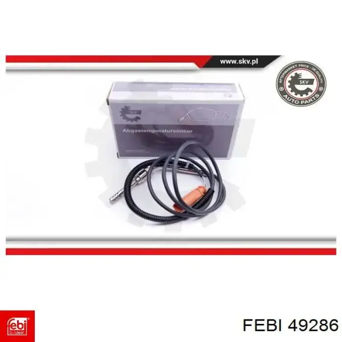 49286 Febi Sensor de temperatura dos gases de escape (GE), depois de filtro de partículas diesel