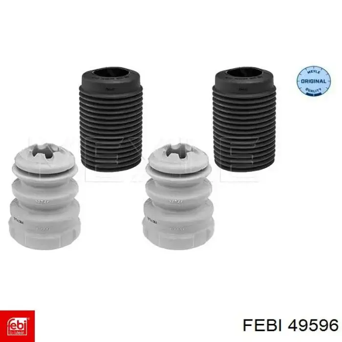 Pára-choque (grade de proteção) de amortecedor dianteiro + bota de proteção Febi 49596