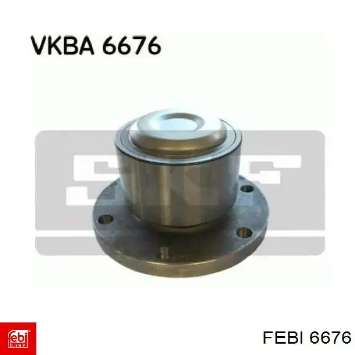 6676 Febi Bloco silencioso de viga traseira (de plataforma veicular)