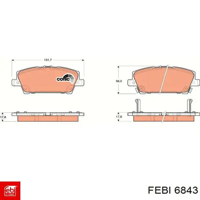 Coxim (suporte) esquerdo/direito de motor Febi 6843 preço, a partir de 48,78 USD