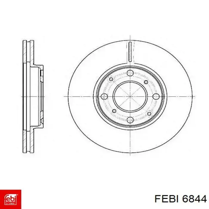 6844 Febi Bucha de suporte de estabilizador traseiro