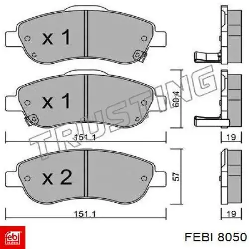 Compre 8050 Febi Coxim (suporte) esquerdo de motor