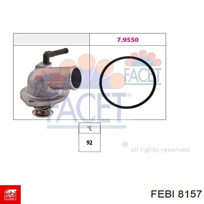 8157 Febi Suporte de amortecedor dianteiro