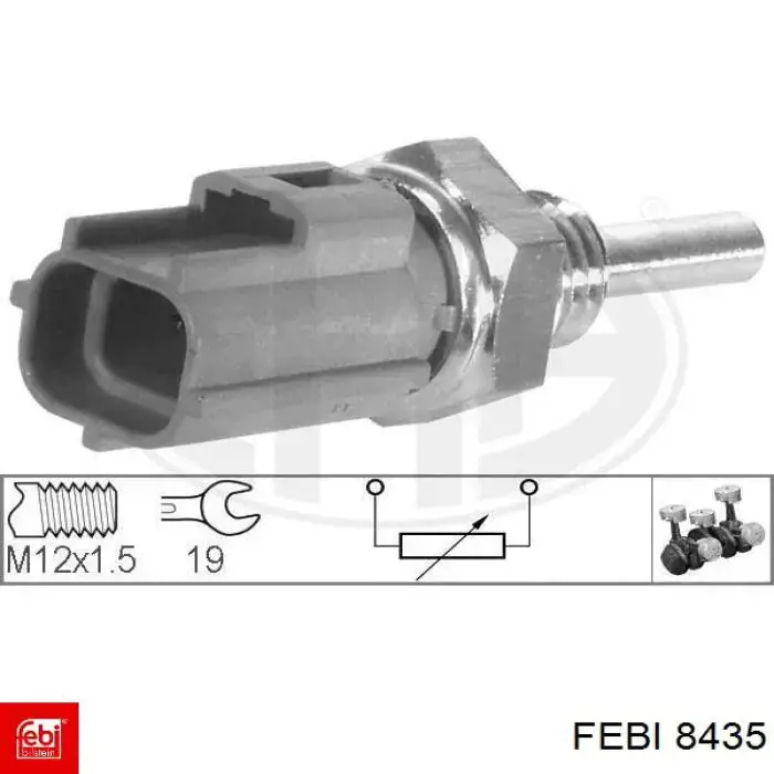 Rolamento de cubo dianteiro 8435 Febi
