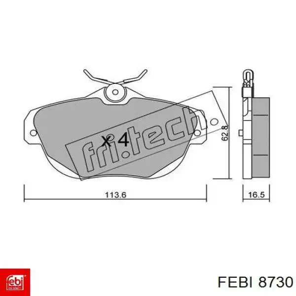 Porca de cubo traseiro Febi 8730