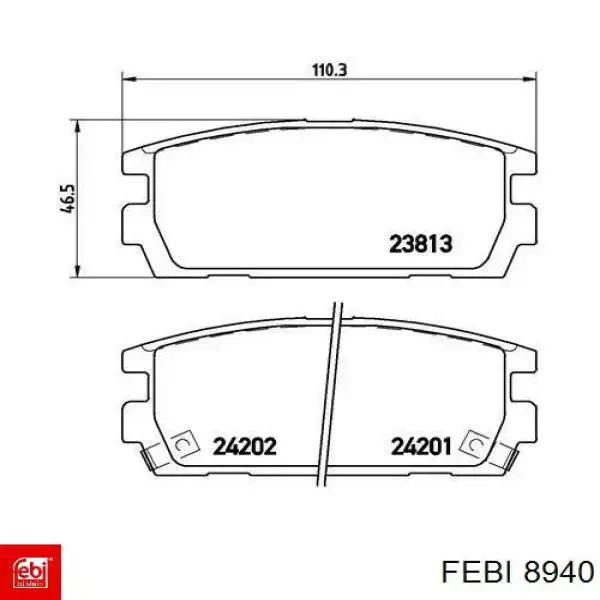 8940 Febi Bloco silencioso de viga traseira (de plataforma veicular)