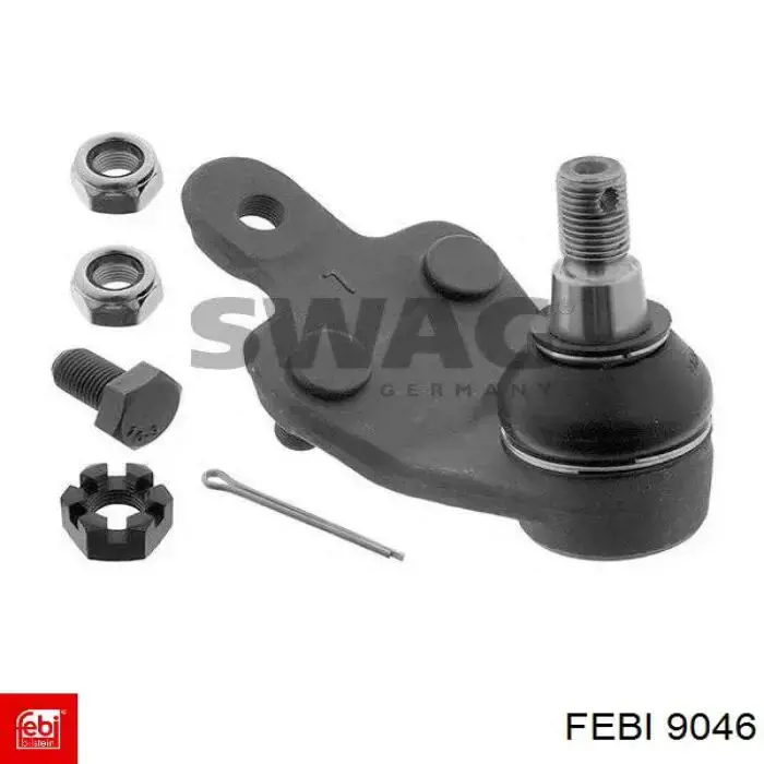 Coxim de transmissão (suporte da caixa de mudança) 9046 Febi