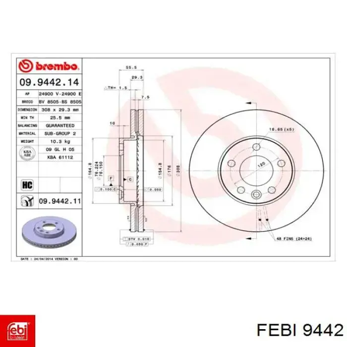 Cadeia de bomba de óleo Febi 9442 preço, a partir de 22,58 USD