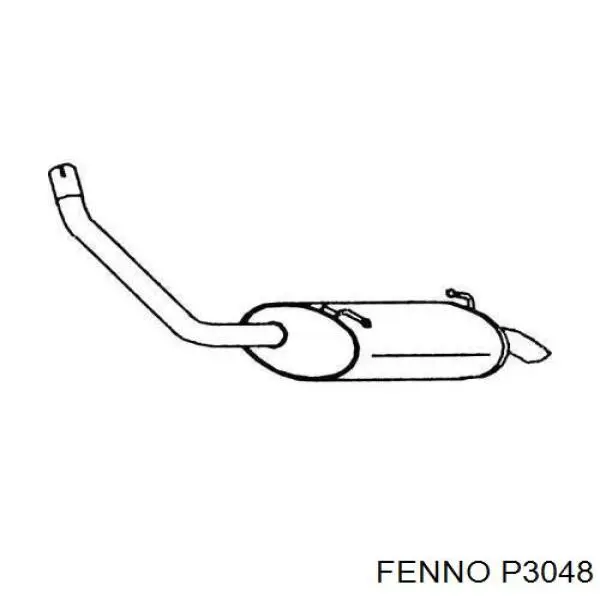Silenciador, parte traseira Land Rover Range Rover II LP, P38A