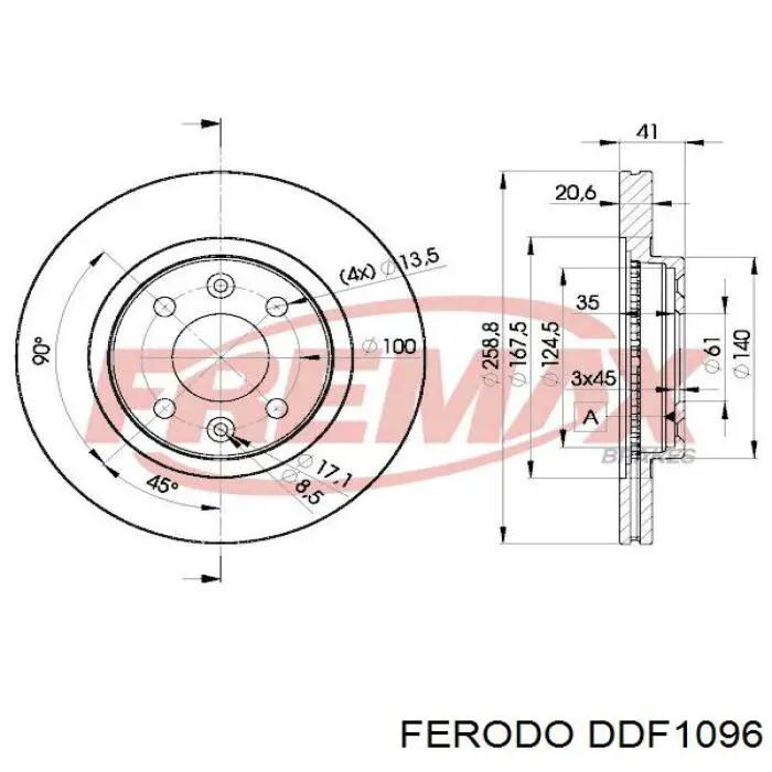 Compre DDF1096 Ferodo Disco do freio dianteiro