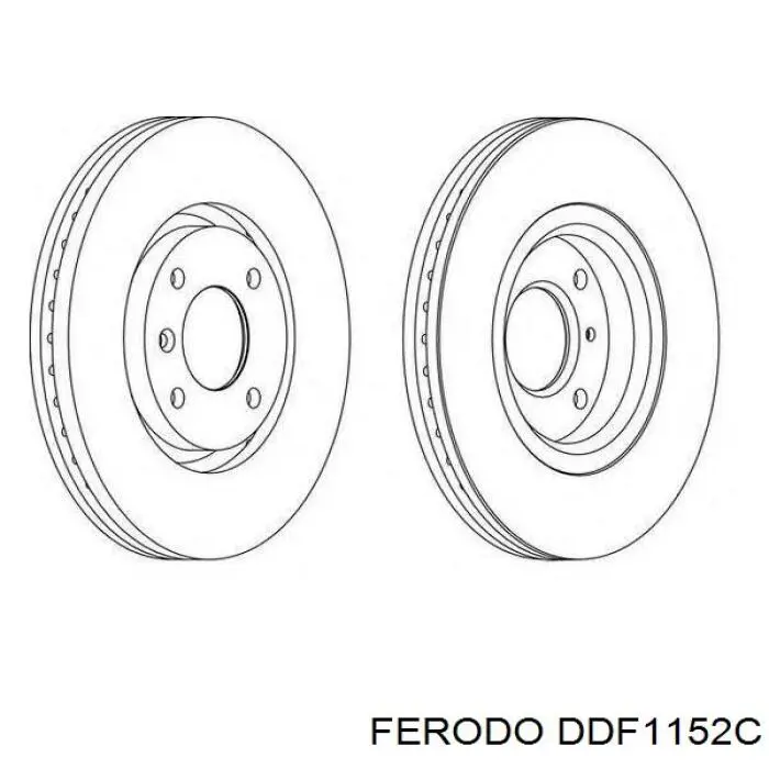 Disco do freio dianteiro Ferodo DDF1152C preço, a partir de 44,27 USD