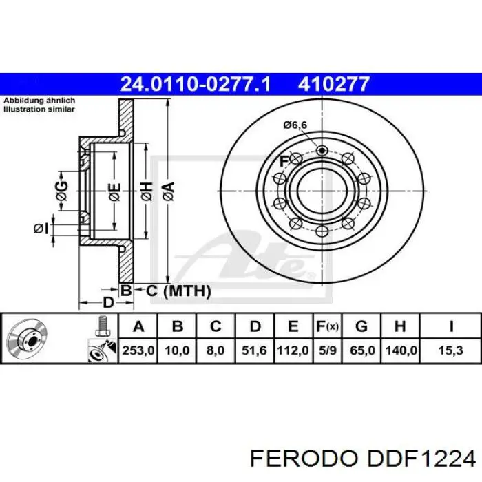 Compre DDF1224 Ferodo Disco do freio traseiro