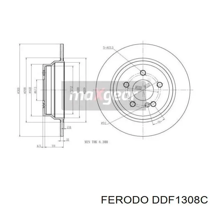 Compre DDF1308C Ferodo Disco do freio traseiro