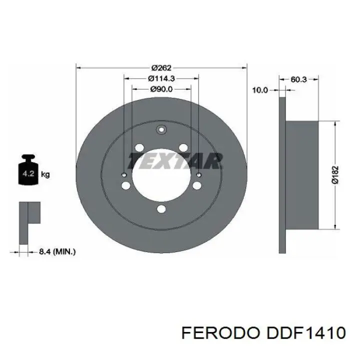 Compre DDF1410 Ferodo Disco do freio traseiro