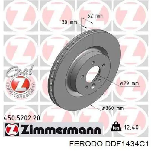 Compre DDF1434C1 Ferodo Disco do freio dianteiro