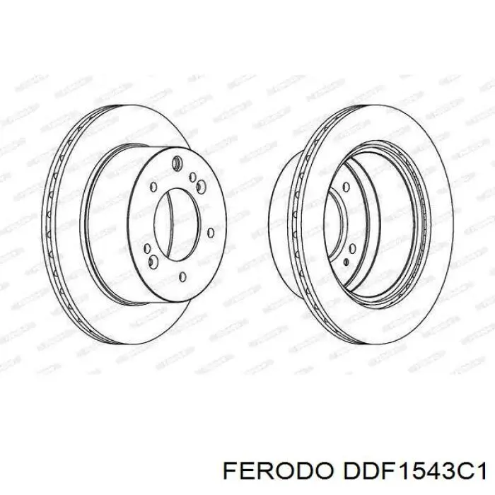 Disco do freio traseiro Ferodo DDF1543C1 preço, a partir de 84,52 USD