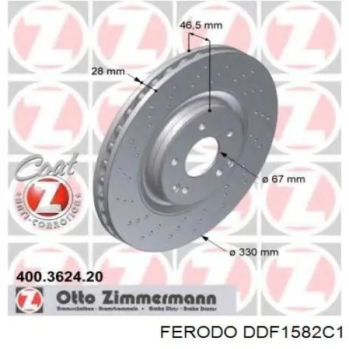 Compre DDF1582C1 Ferodo Disco do freio dianteiro