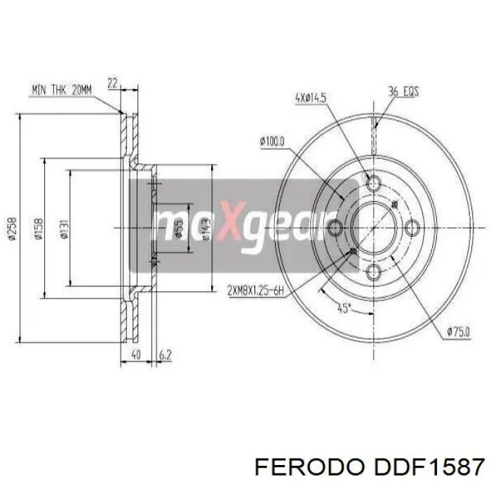 Compre DDF1587 Ferodo Disco do freio dianteiro