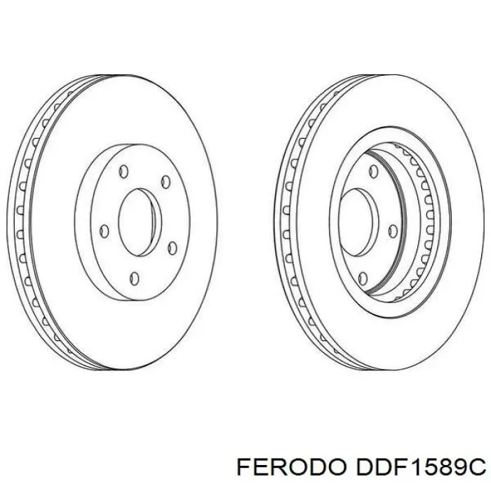 Compre DDF1589C Ferodo Disco do freio dianteiro