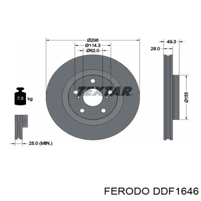 Compre DDF1646 Ferodo Disco do freio dianteiro