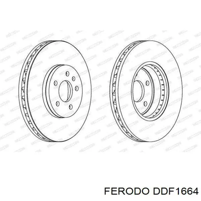 Compre DDF1664 Ferodo Disco do freio dianteiro