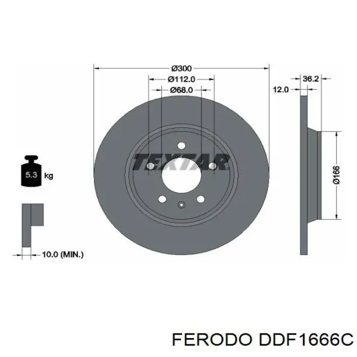 Disco do freio traseiro Ferodo DDF1666C preço, a partir de 47,02 USD