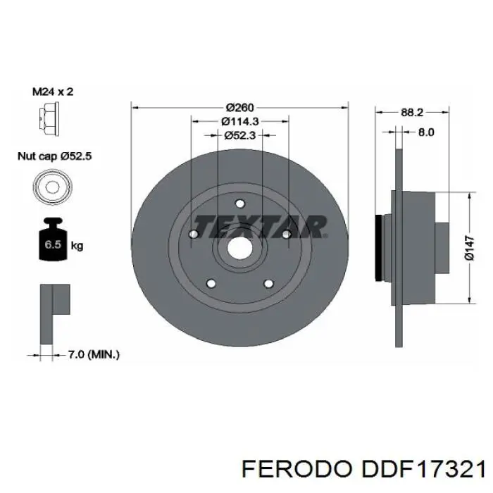 Disco do freio traseiro Ferodo DDF17321 preço, a partir de 88,82 USD