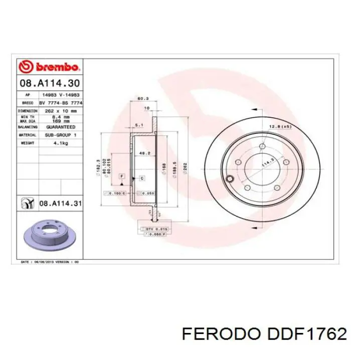 Compre DDF1762 Ferodo Disco do freio traseiro