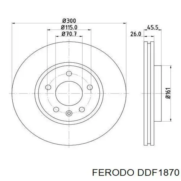 Disco do freio dianteiro Ferodo DDF1870 preço, a partir de 56,87 USD