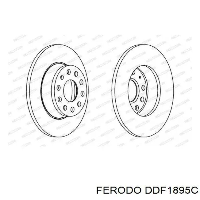 Disco do freio traseiro Ferodo DDF1895C preço, a partir de 35,19 USD