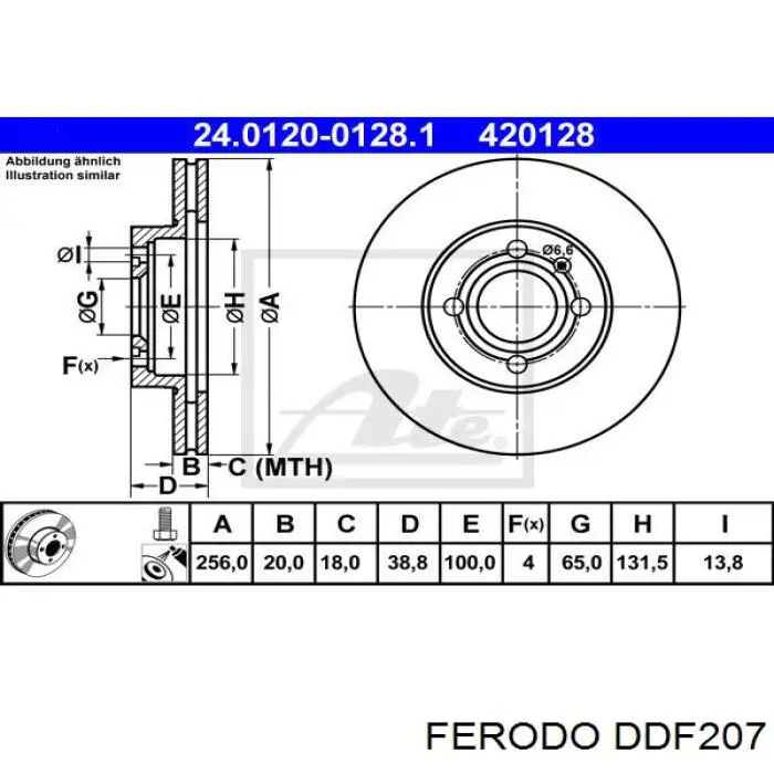 Disco do freio dianteiro Ferodo DDF207 preço, a partir de 31,25 USD