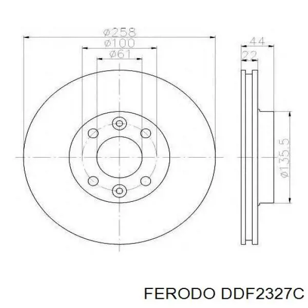Compre DDF2327C Ferodo Disco do freio dianteiro