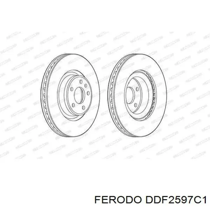 DDF2597C1 Ferodo Disco do freio dianteiro