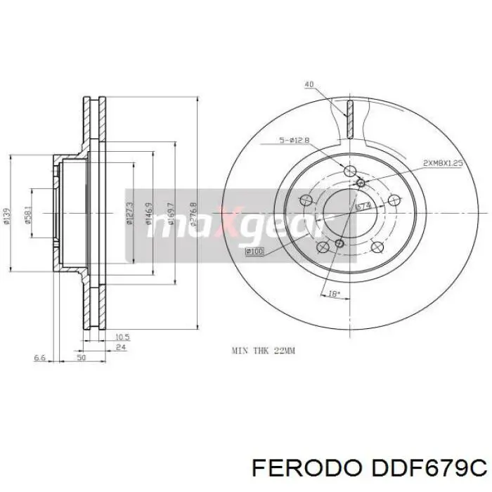Compre DDF679C Ferodo Disco do freio dianteiro