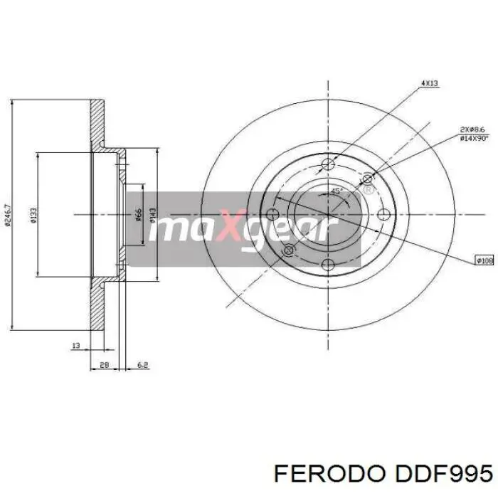 Compre DDF995 Ferodo Disco do freio dianteiro