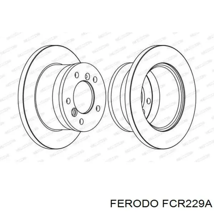 FCR229A Ferodo Disco do freio traseiro