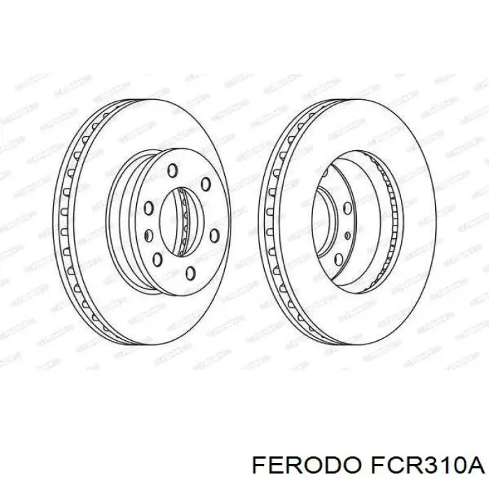 Disco do freio dianteiro Ferodo FCR310A preço, a partir de 71,93 USD