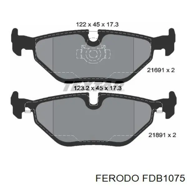 Compre FDB1075 Ferodo Sapatas do freio traseiras de disco