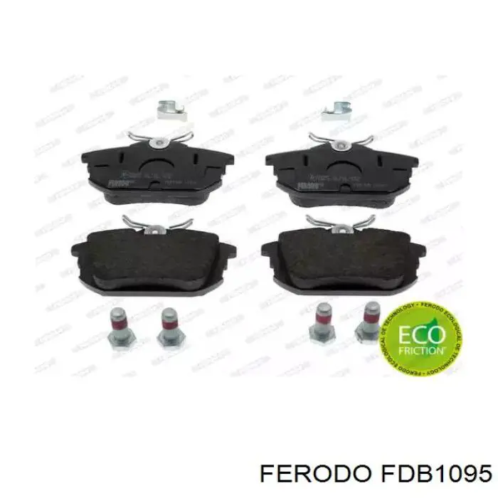 Sapatas do freio traseiras de disco Ferodo FDB1095 preço, a partir de 27,40 USD