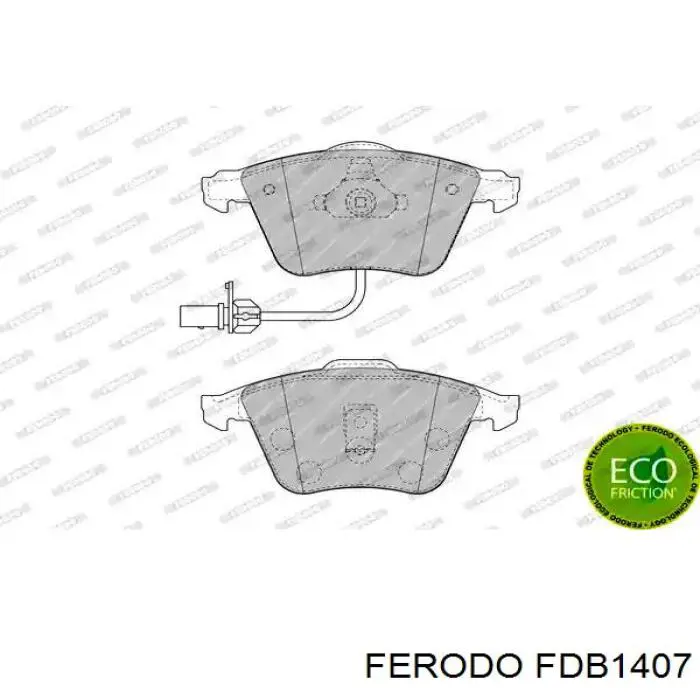 Sapatas do freio dianteiras de disco Ferodo FDB1407 preço, a partir de 45,59 USD