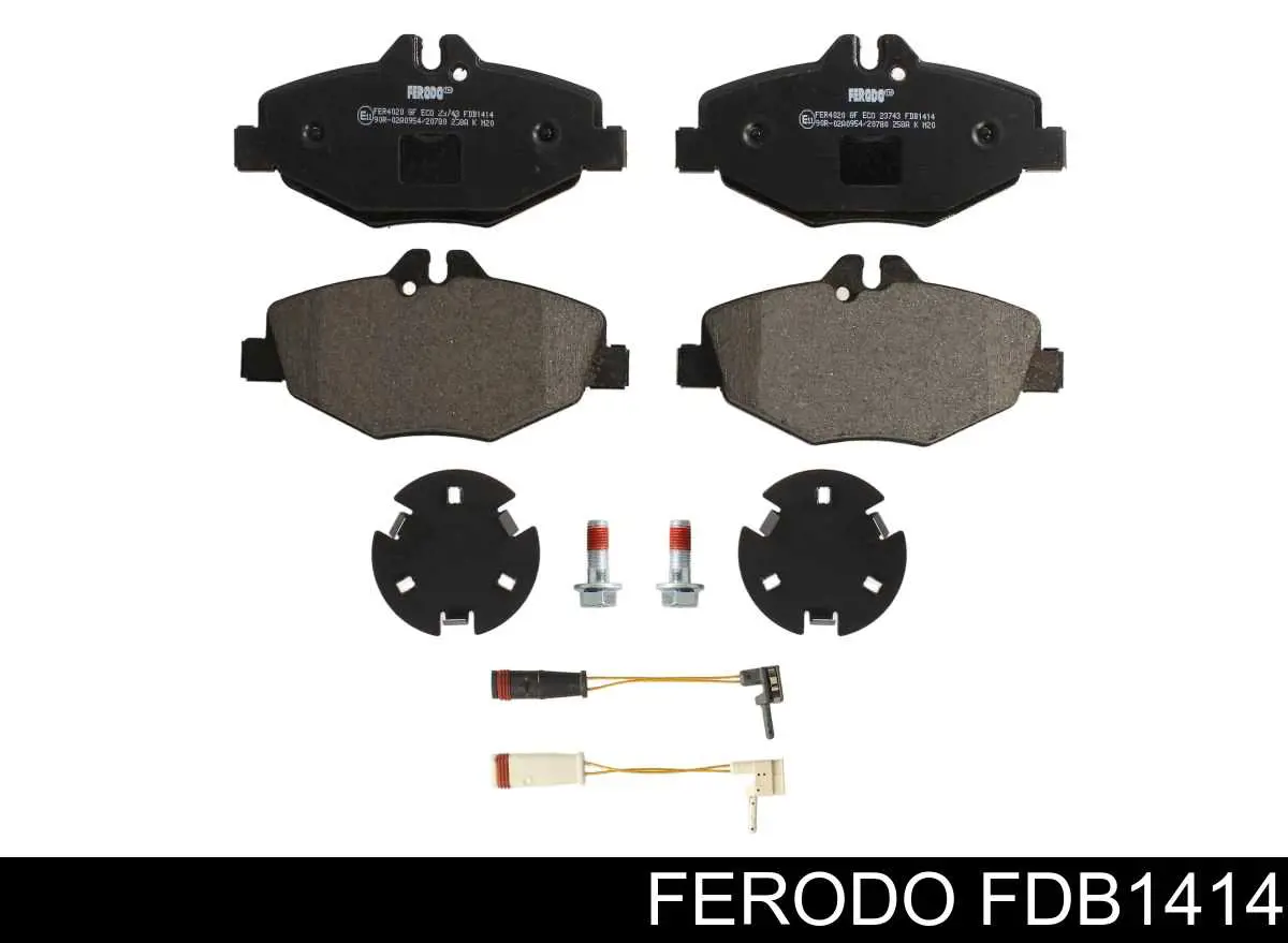 Sapatas do freio dianteiras de disco Ferodo FDB1414 preço, a partir de 41,54 USD