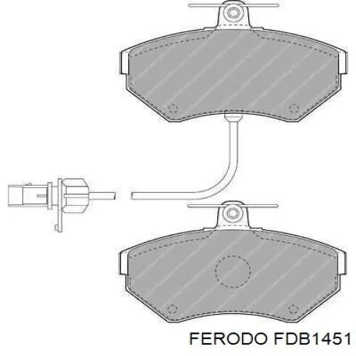 Sapatas do freio dianteiras de disco Ferodo FDB1451 preço, a partir de 41,36 USD