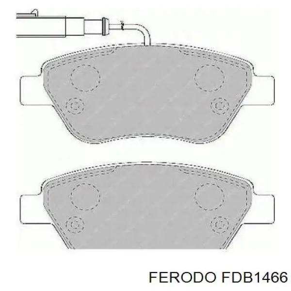 Compre FDB1466 Ferodo Sapatas do freio dianteiras de disco