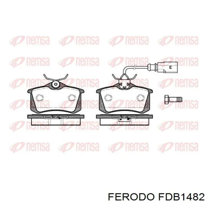 Compre FDB1482 Ferodo Sapatas do freio traseiras de disco