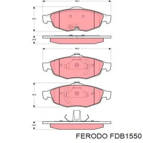 Compre FDB1550 Ferodo Sapatas do freio dianteiras de disco